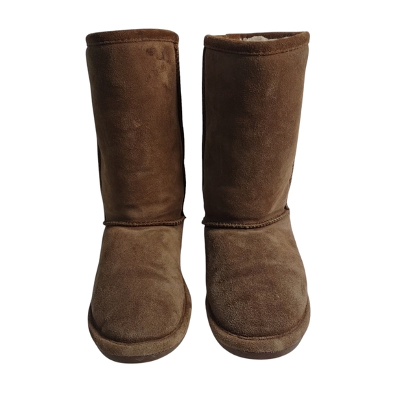 Bearpaw Girl's Brown Suede Faux Fur Lined Winter Boots Size 3 - Picture 3 of 8